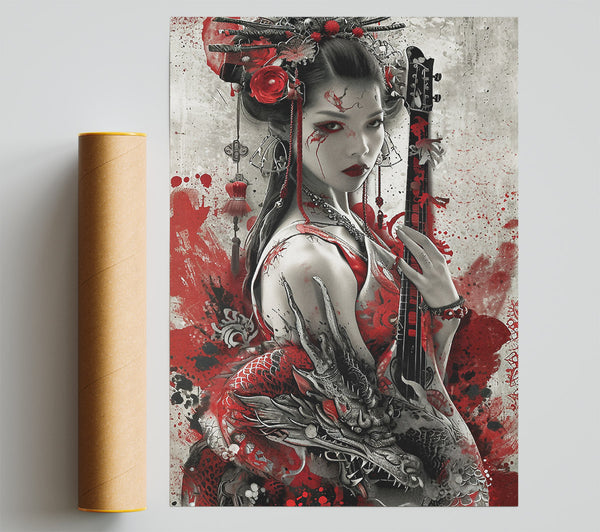 Chinese Dragon Music Giclee Print