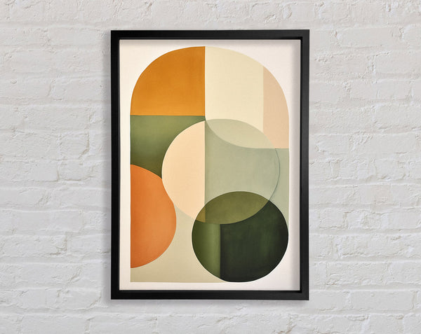 Circle Abstract Orange Framed Print