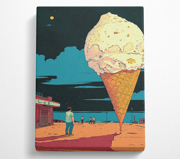  A Canvas Print of Cloudy With A Chance Of Ice Cream Canvas Print
