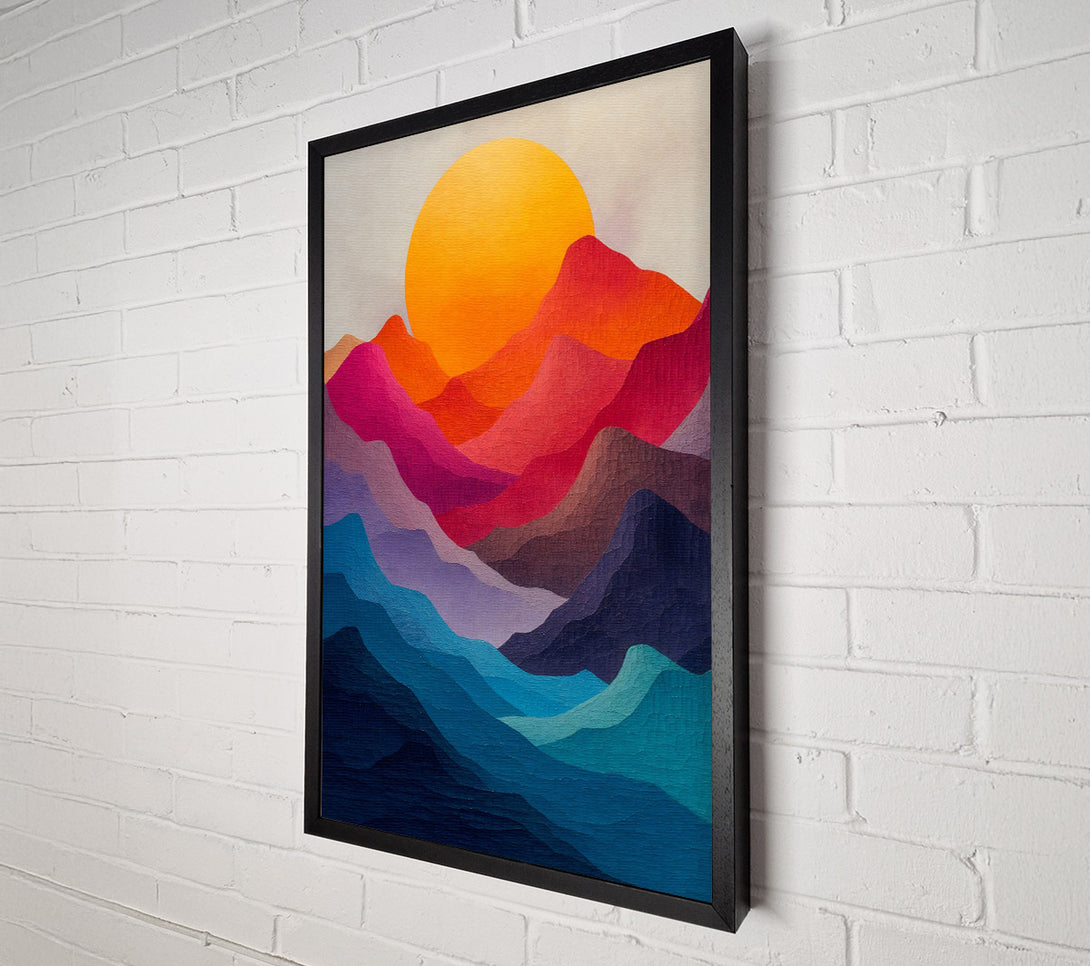  A Canvas Print of Colourful Mountain Sunset Canvas Print
