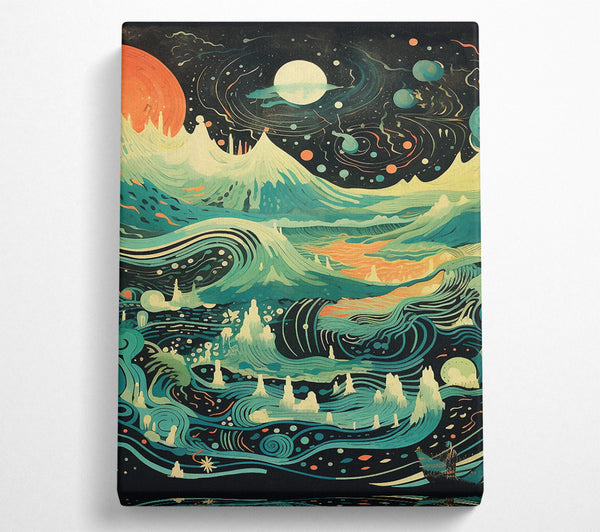  A Canvas Print of Cosmic Land Canvas Art