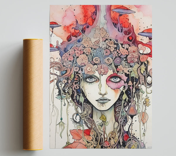 Cosmic Mind Girl Poster