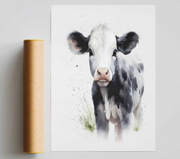Cow In Watercolour Giclee Print