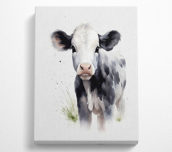  A Canvas Print of Cow In Watercolour Canvas Print