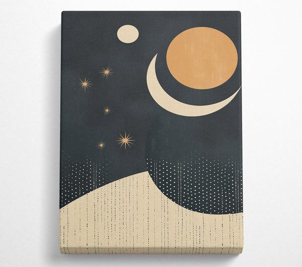  A Canvas Print of Crescent Moon And Circle Canvas Wall Art