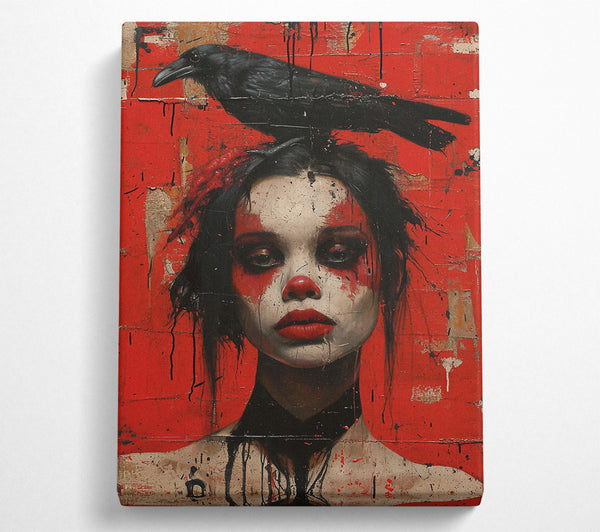  A Canvas Print of Crow On The Lady Canvas Print