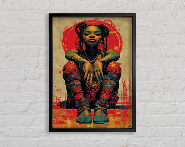 Cyber Girl Framed Print