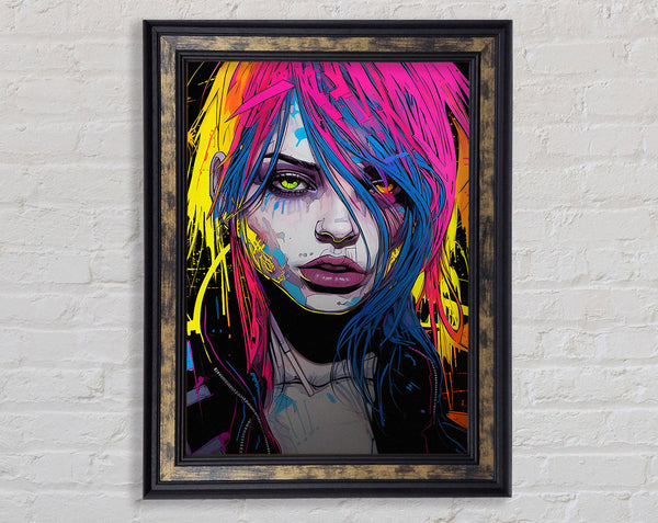 Cyberpunk Girl Framed Print