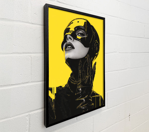 Cyberpunk Warrior Woman Yellow