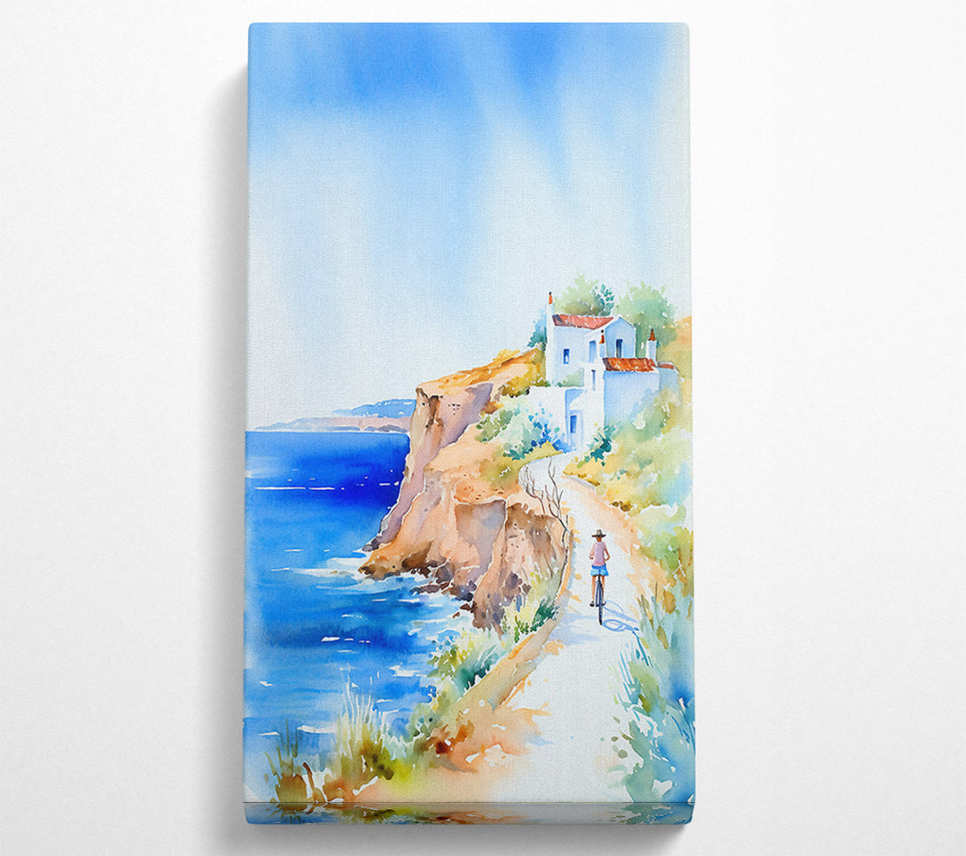  A Canvas Print of Cycle Down The Coast Canvas Print