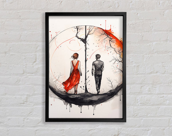Dark Romance Framed Print