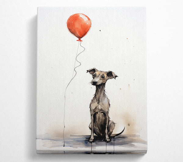 Dog Red Balloon