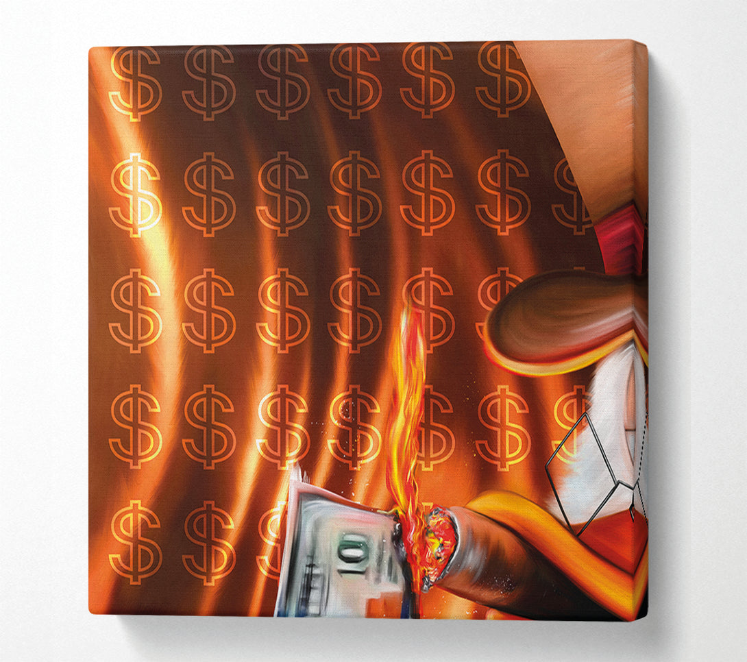  A Canvas Print of Dollar Duck Canvas Wall Art