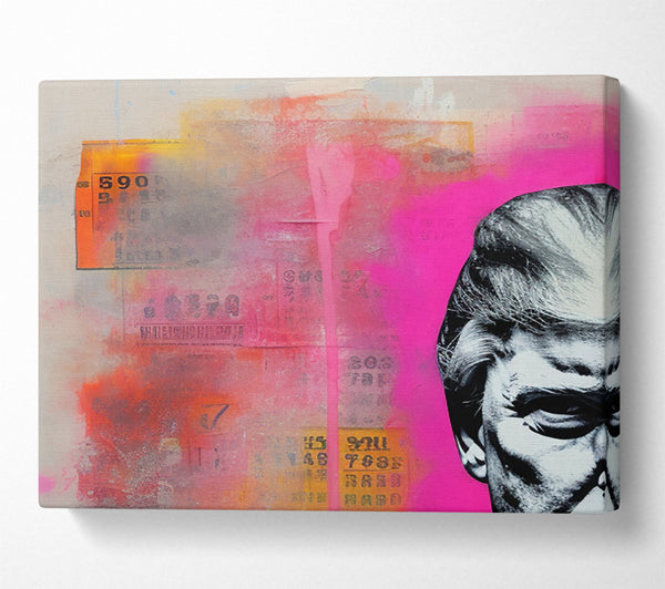  A Canvas Print of Donald Trump Paint Drip Canvas Wall Art