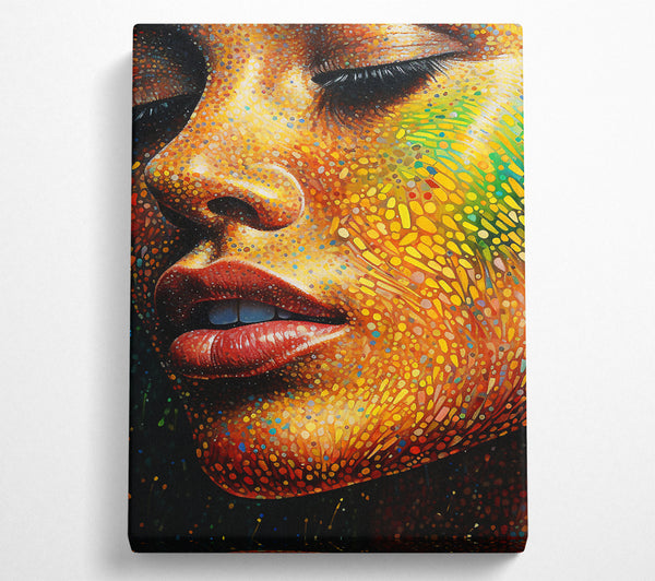  A Canvas Print of Dot Colour Woman Canvas Art
