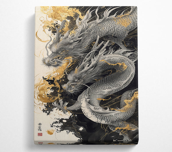  A Canvas Print of Dragon Marble Canvas Art