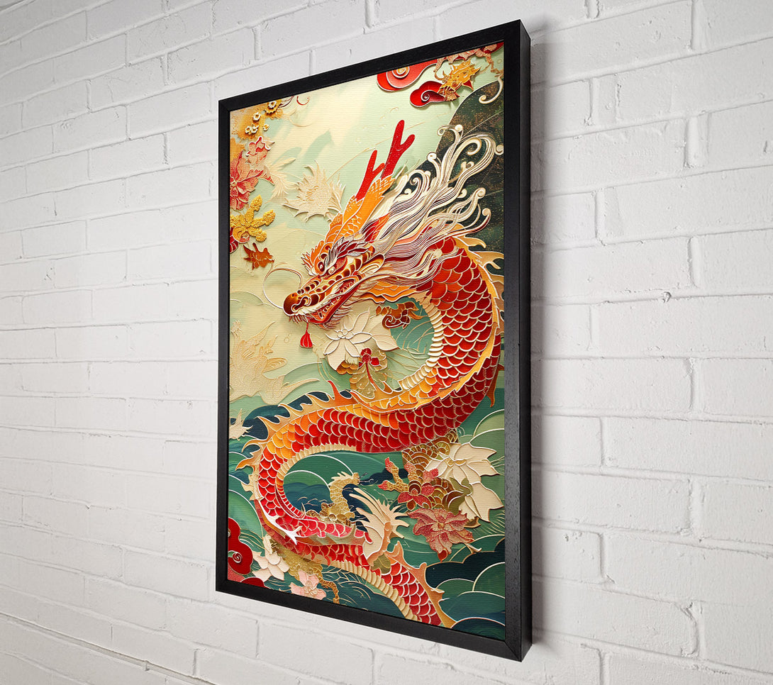  A Canvas Print of Dragon Waves Canvas Art