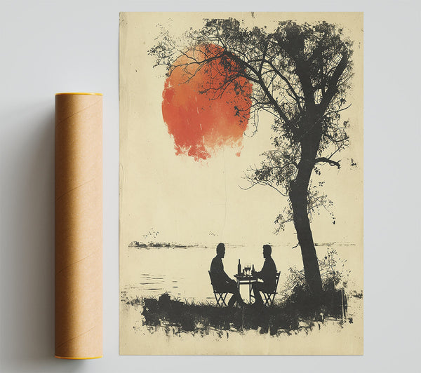 Drinks On The Sunset Poster