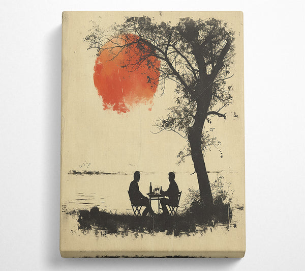  A Canvas Print of Drinks On The Sunset Canvas Art