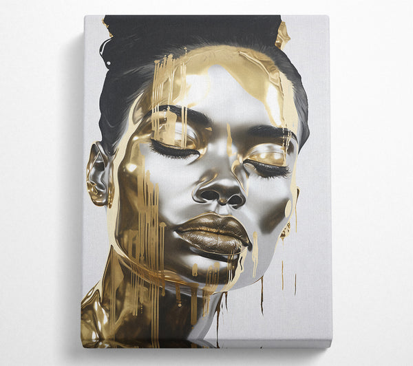  A Canvas Print of Dripping Gold Woman Canvas Print