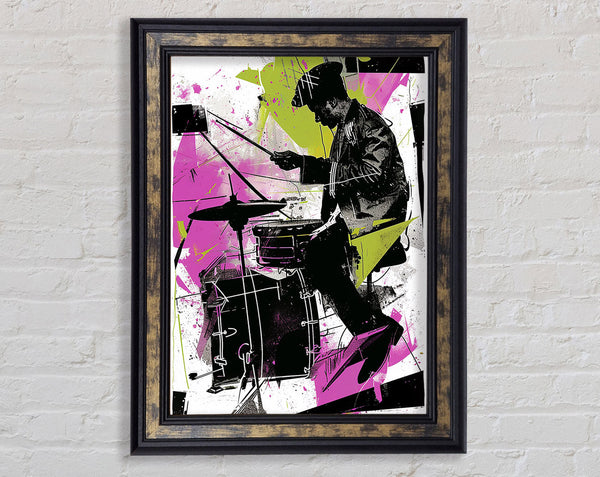 Drummer Music Framed Print