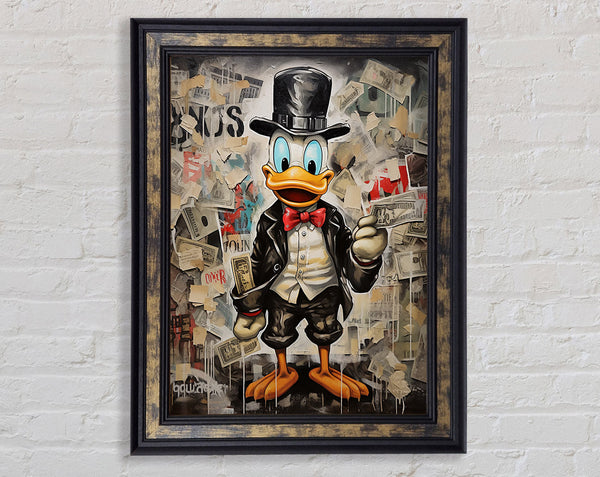 Duck Dollars Framed Print