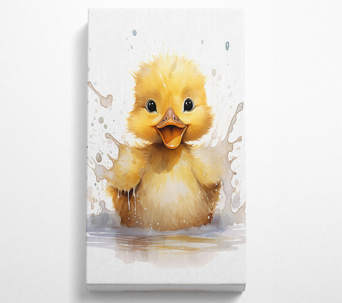  A Canvas Print of Duckling Splash Canvas Print