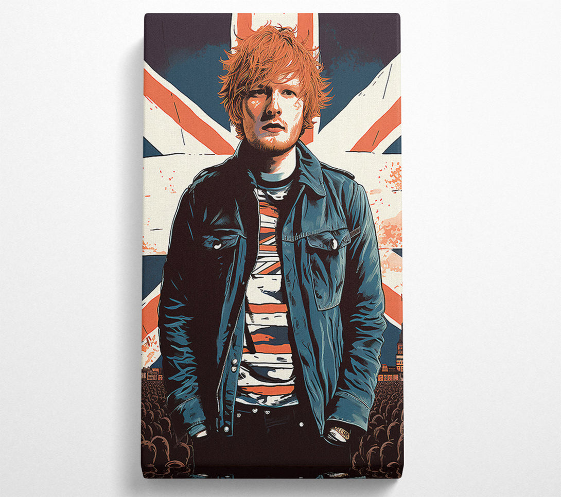  A Canvas Print of Ed Sheeran British Flag Canvas Wall Art