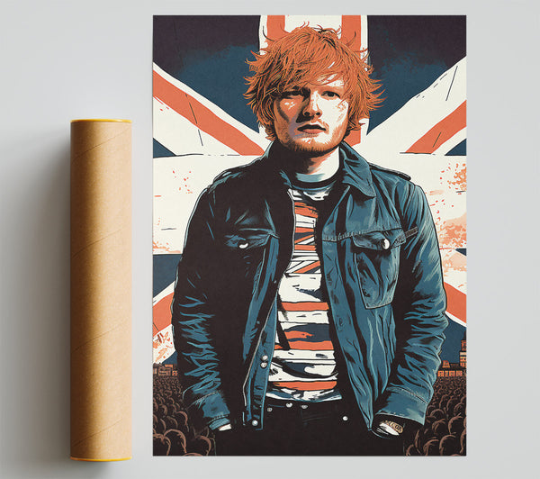 Ed Sheeran British Flag Print