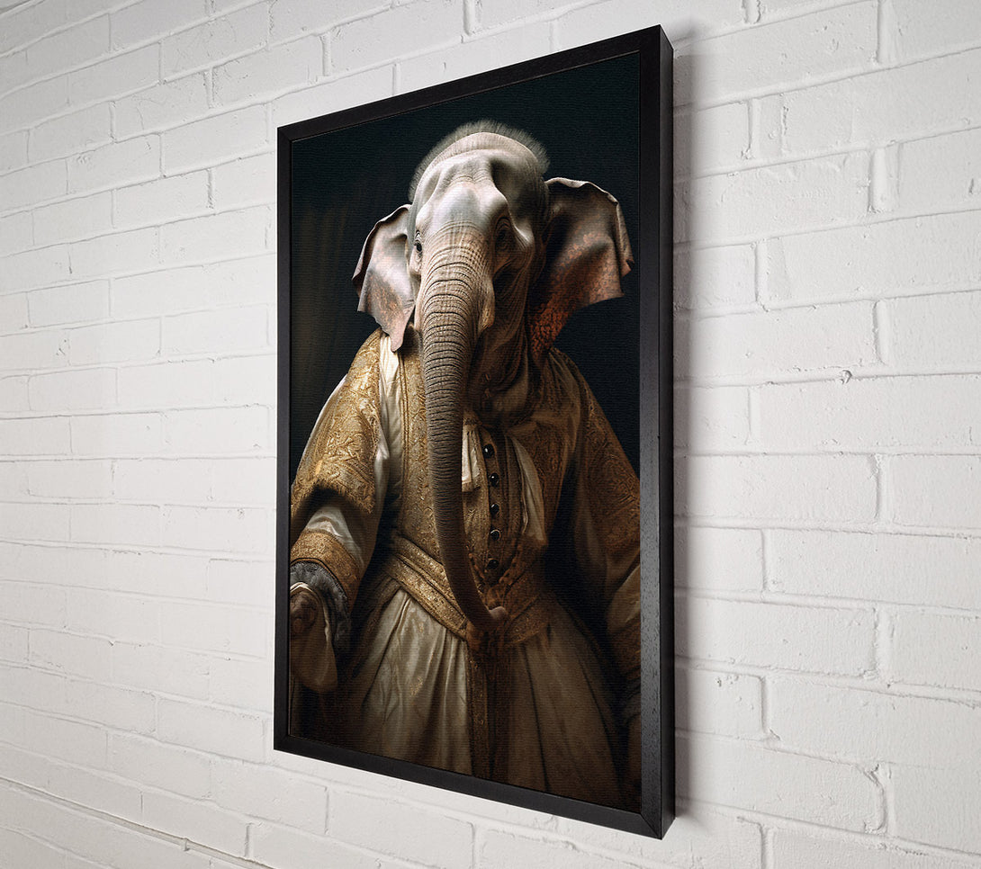  A Canvas Print of Elephant Dress Renaissance Canvas Art