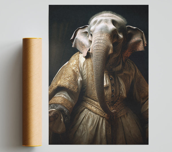 Elephant Dress Renaissance Print
