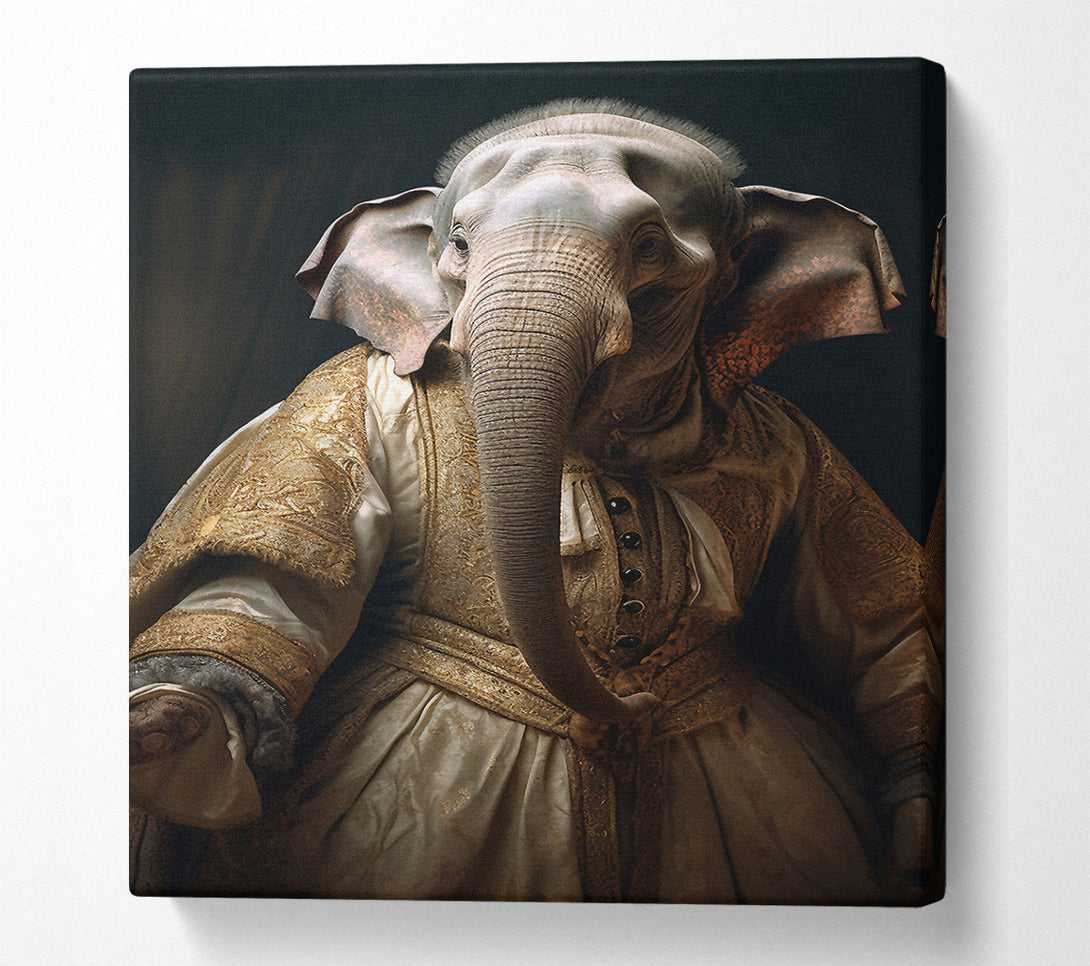  A Canvas Print of Elephant Dress Renaissance Canvas Art