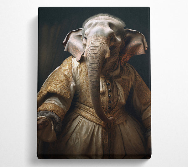  A Canvas Print of Elephant Dress Renaissance Canvas Art