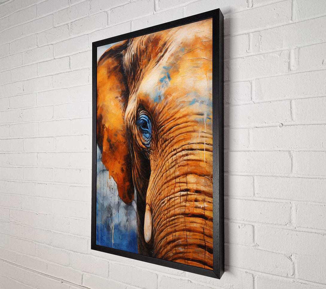  A Canvas Print of Elephant Watercolour Canvas Wall Art