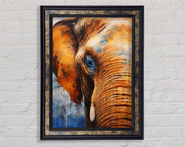 Elephant Watercolour Framed Print