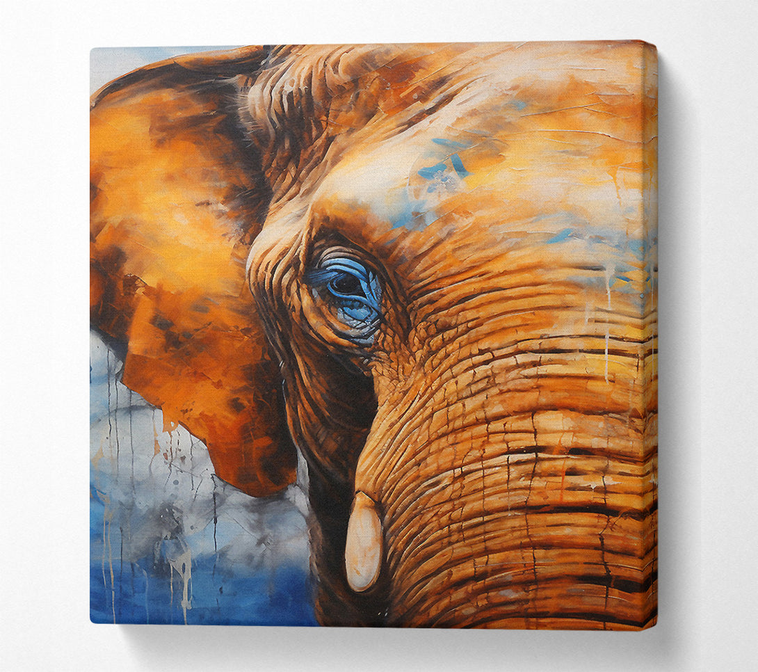  A Canvas Print of Elephant Watercolour Canvas Wall Art