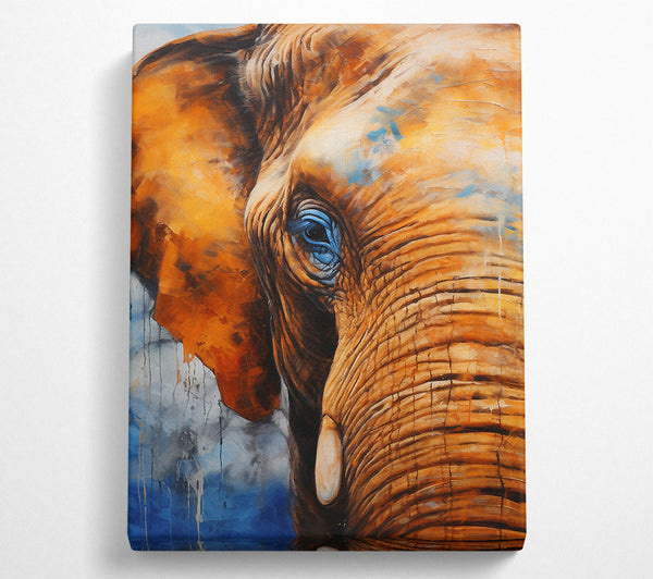  A Canvas Print of Elephant Watercolour Canvas Wall Art