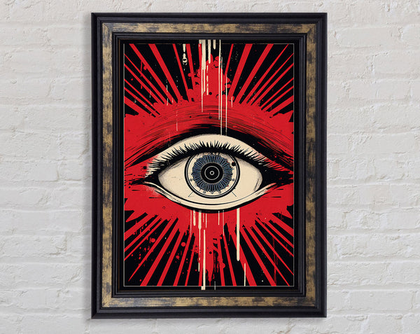 Eye Retro Framed Print