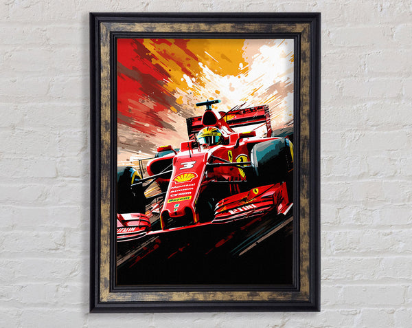 F1 Racer Framed Print