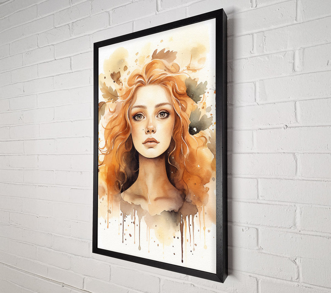  A Canvas Print of Face Of Beauty Watercolour Canvas Art