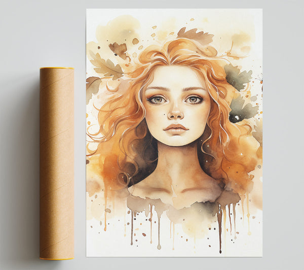 Face Of Beauty Watercolour Giclee Print