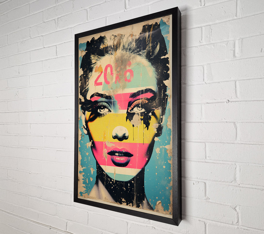  A Canvas Print of Face Of Woman Urban Canvas Print