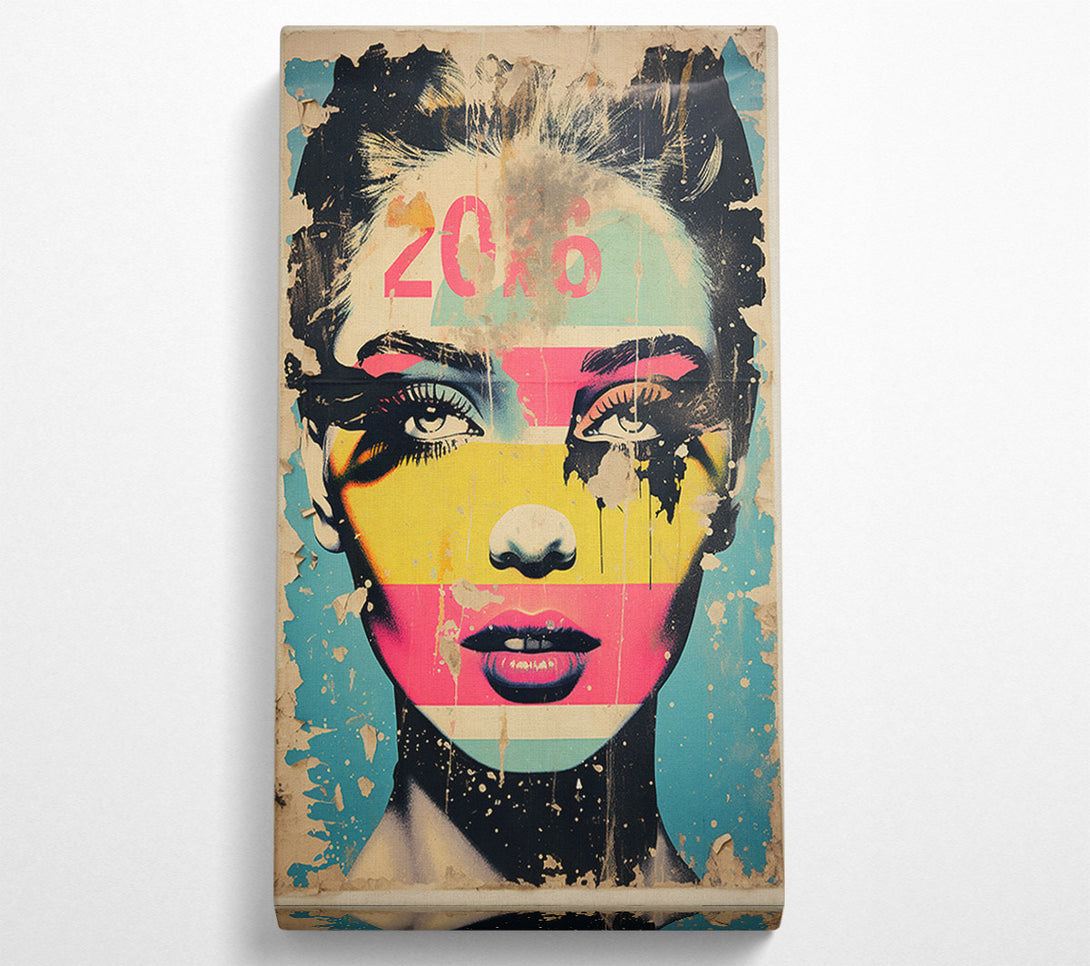  A Canvas Print of Face Of Woman Urban Canvas Print