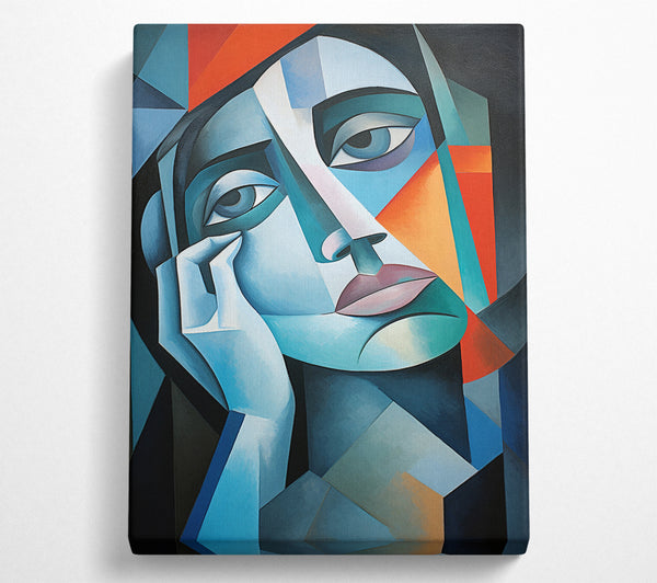  A Canvas Print of Face Shapes Cubism Canvas Art
