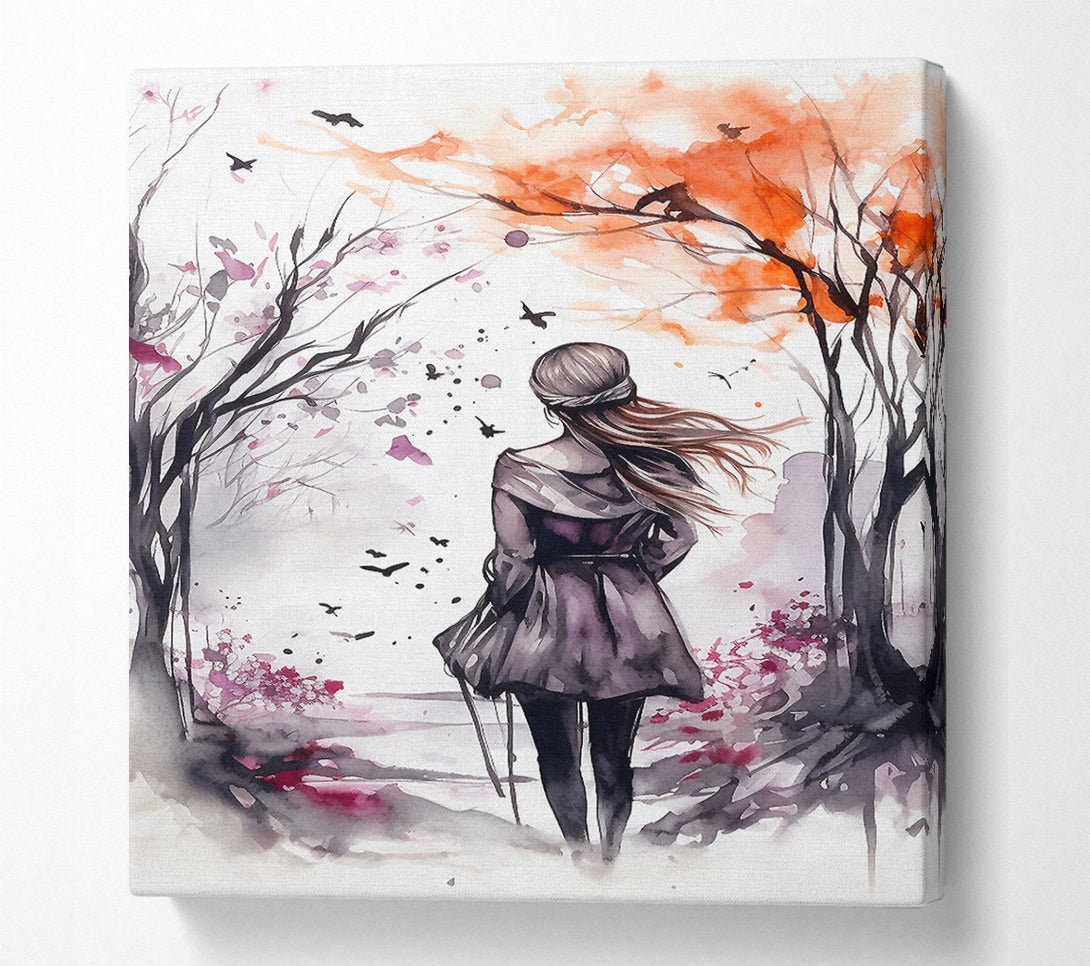  A Canvas Print of Fallen Leaves Canvas Art