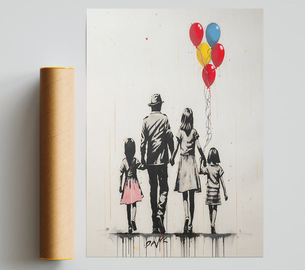 Family Balloons Print