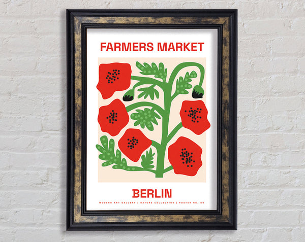 Farmers Market Berlin Framed Print