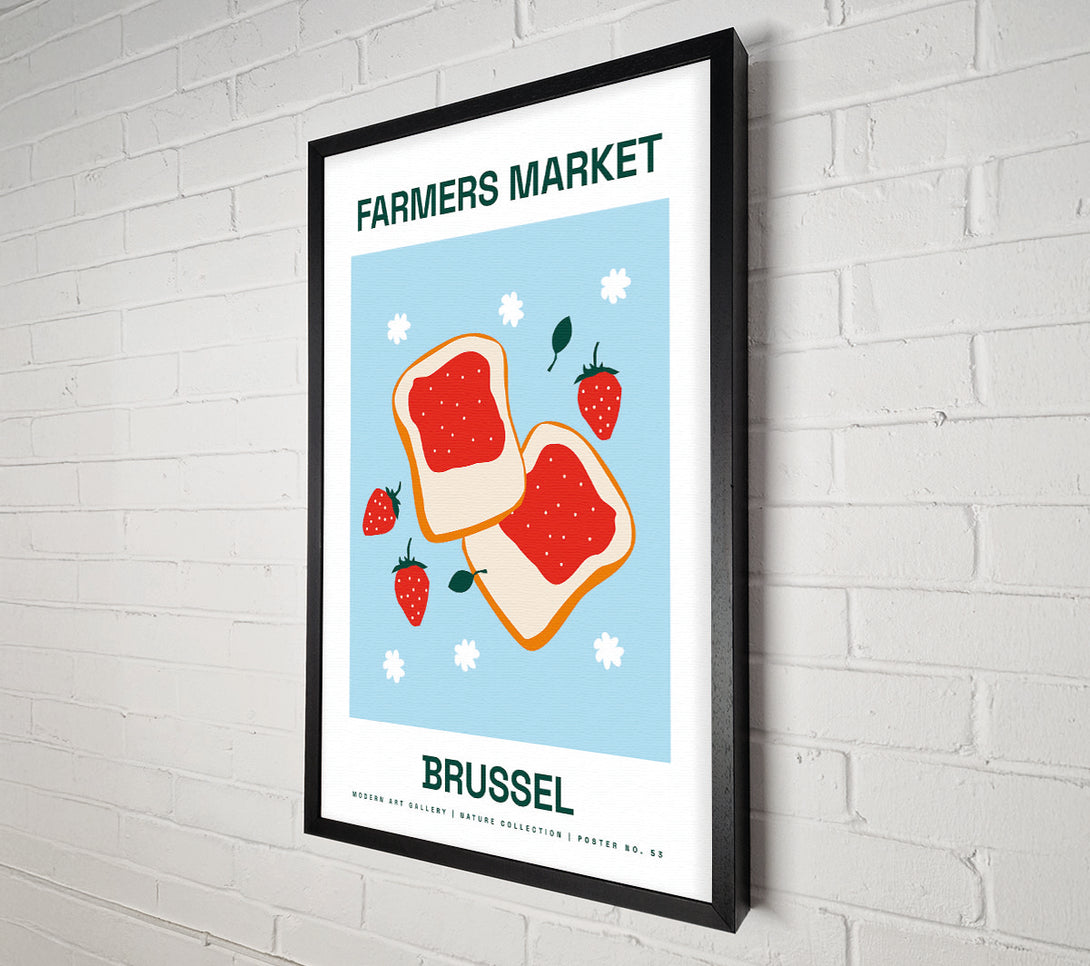  A Canvas Print of Farmers Market Brussel Canvas Wall Art