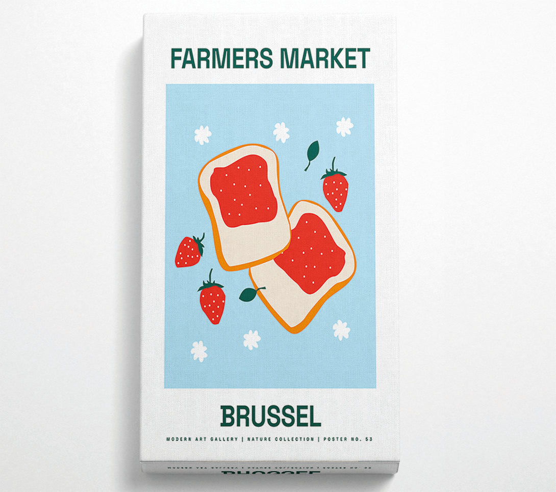  A Canvas Print of Farmers Market Brussel Canvas Wall Art