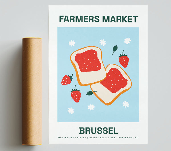 Farmers Market Brussel Poster